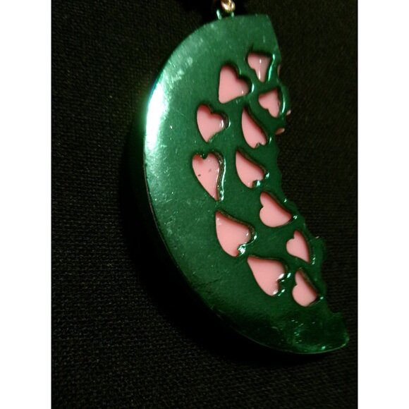 NEW Betsey Johnson Bling Watermelon Pendant Necklace - Picture 10 of 12